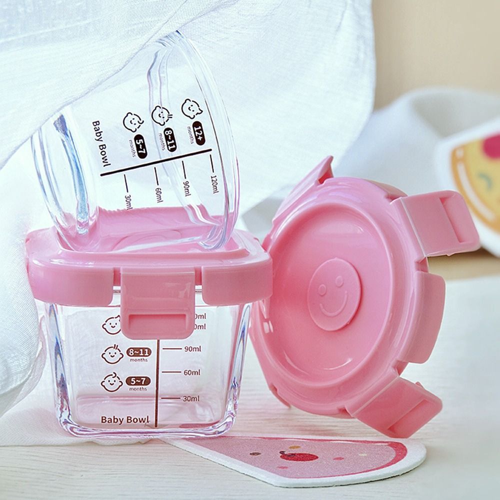 Baby Food Warmer - กล่องเก็บอาหารทำจากแก้วขนาด170มล. เหยือกที่เก็บอาหารสำหรับเด็กแช่แข็งไมโครเวฟปลอดภัยอาหารของเด็กทารก sloki kaca เด็กเล็ก