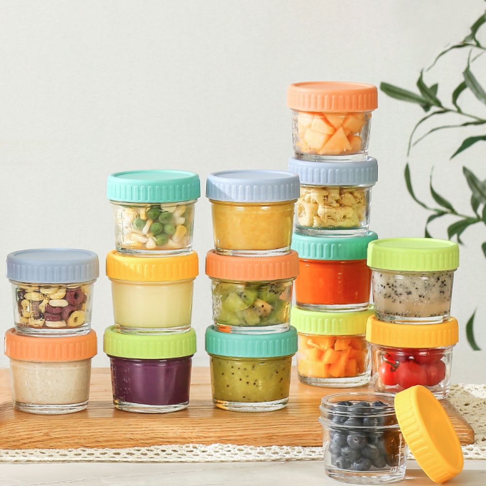 ขวดแก้วใส่อาหารเด็ก 6 ชิ้น ใช้ - Baby Food Jars With Lids บทวิจารณ์และราคา