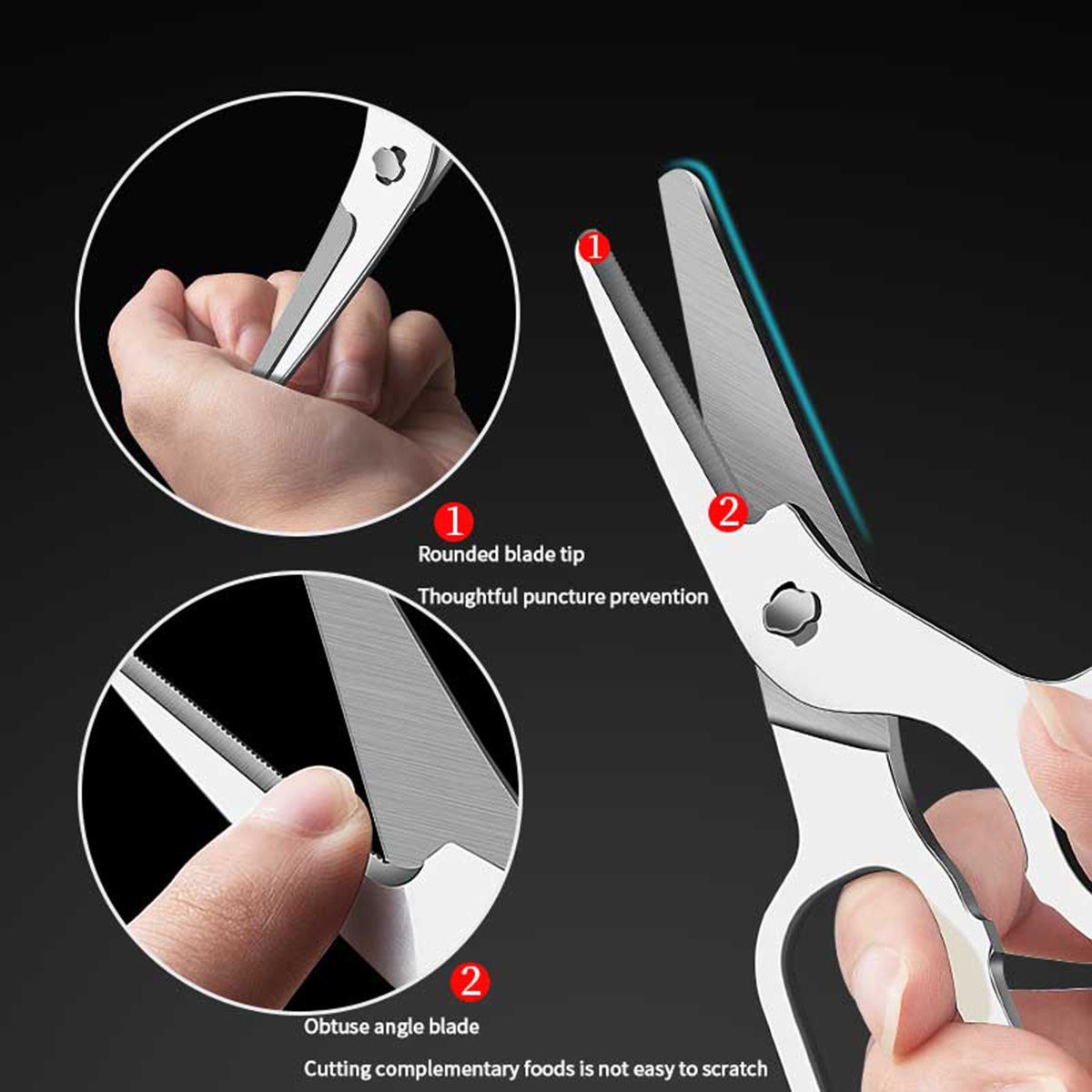 กรรไกรตัดอาหารเสริม ทำจากเหล็ก - Baby Food Scissors บทวิจารณ์และราคา