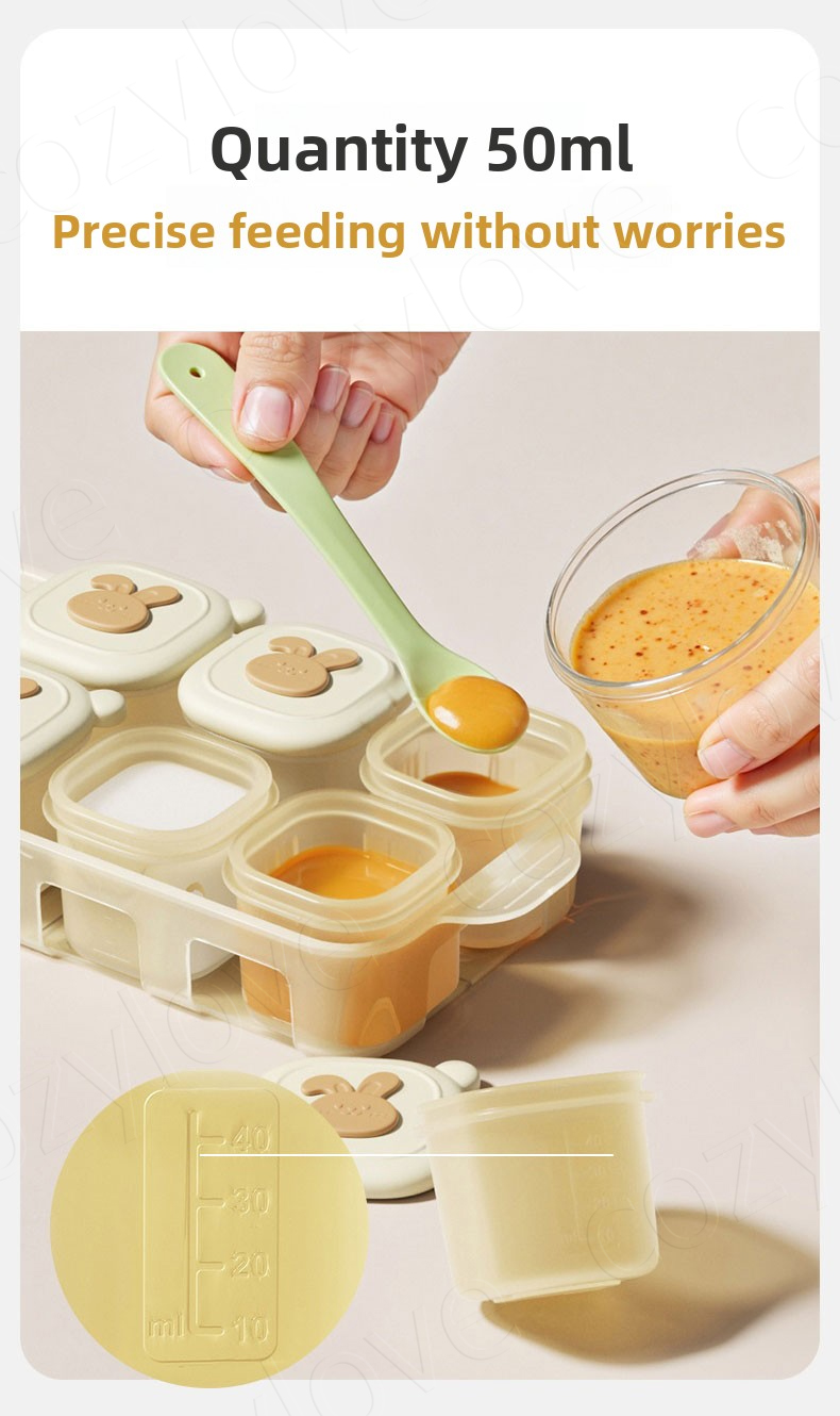 ถาดแช่แข็งอาหารเด็กแบบพกพาพร้อ - Baby Food Jars With Lids บทวิจารณ์และราคา