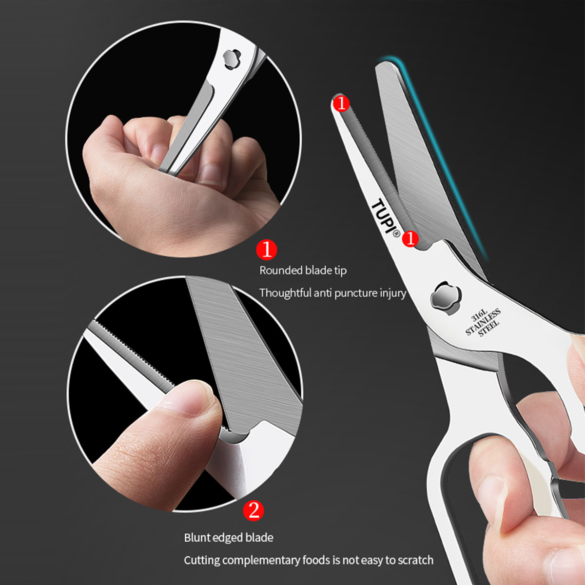 TUPI - กรรไกรสแตนเลส เครื่องบด - Baby Food Scissors บทวิจารณ์และราคา
